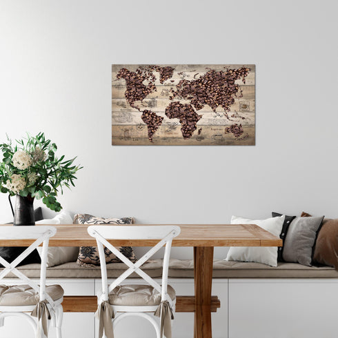 Wandbilder Wohnzimmer XXL Küche Kaffee Moderne Bilder Weltkarte